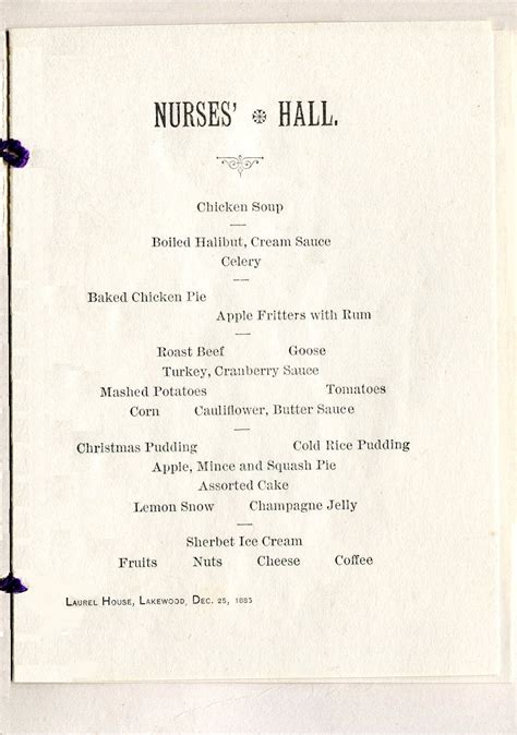 But traditional christmas drinks would be egg nog, hot chocolate. The American Menu: Christmas at the Winter Resorts