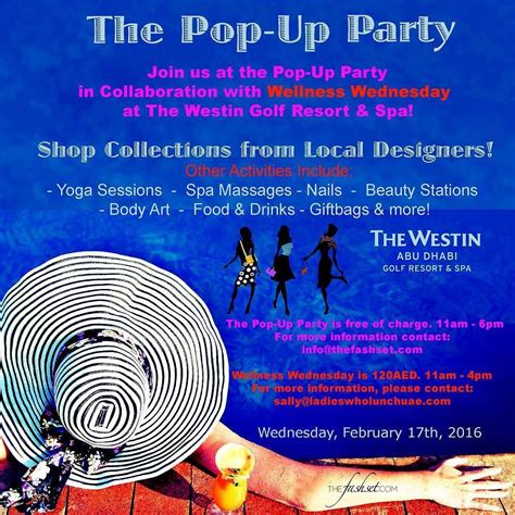 Please Come Join Us At The Pop Up Party In Collaboration With Wellness