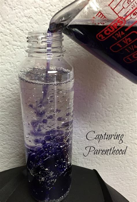 Oil And Water Galaxy Sensory Bottle Capturing Parenthood