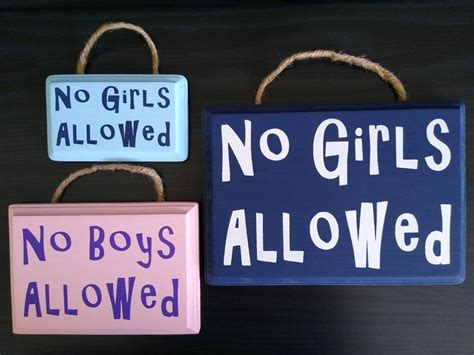 No Boys Allowed Wood Sign Wood Plaque Nursery Clubhouse Etsy