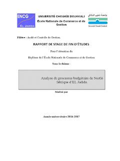 exemples de rapport de stage  ENCG