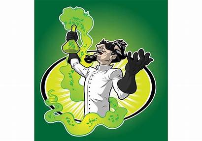 Scientist Mad Vector Cartoon Potion Vecteezy Magnifying