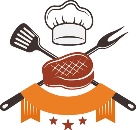 Barbecue Steak Food Clip Art Chef Hat Vector Png Transparent Png