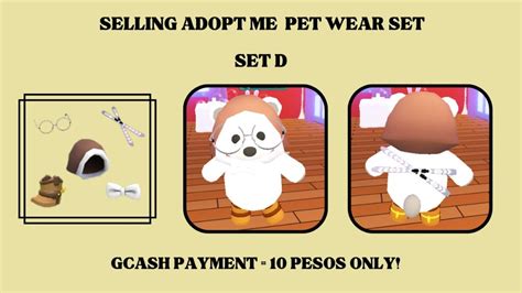Adopt Me Pet Wear Sets Gcash Payment Video Gaming Gaming