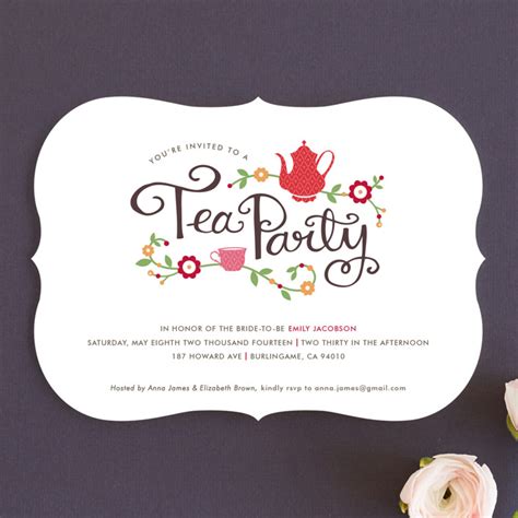 Maybe you would like to learn more about one of these? Tea Party Bridal Shower Invitations by Kristen Smith | Minted
