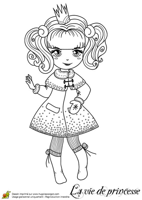 Oubliez les princesses filiformes qui ont bercé votre enfance! Coloriage Princesse en tenue d'hiver