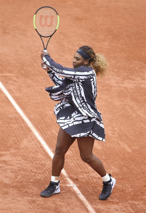 The tennis champ's #catsuit mad her feel like a queen from people show may 4th, 2021. Serena Williams Off White Outfit With Text 2019 French ...