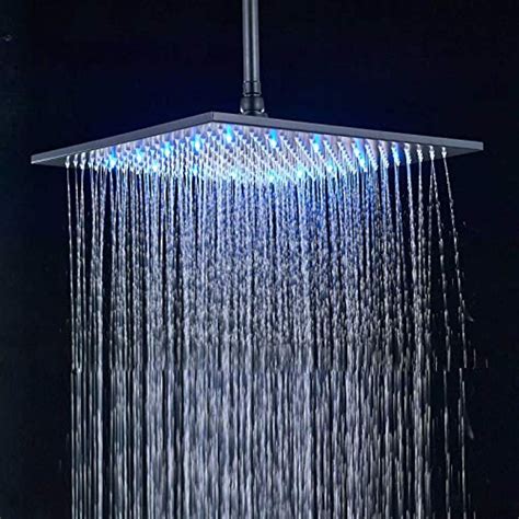 Modern Shower Head Rain Forest H20 16in Extra Large Best Big Light Up
