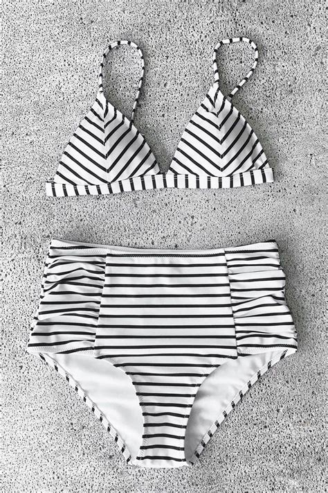 cupshe dare the sea stripe bikini set bikinis striped bikini bikini set my xxx hot girl