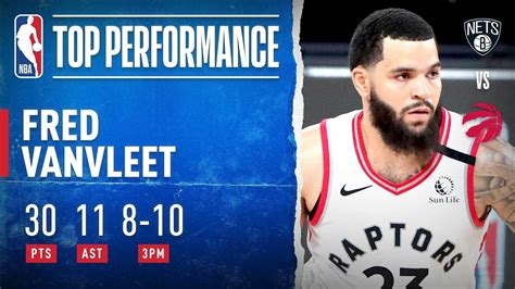Fred Vanvleet Records Nbaplayoffs Career High 30 Pts And 11 Ast Youtube