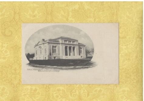 Ct Ellington 1901 08 Udb Postcard Hall Memorial Library Conn Ebay