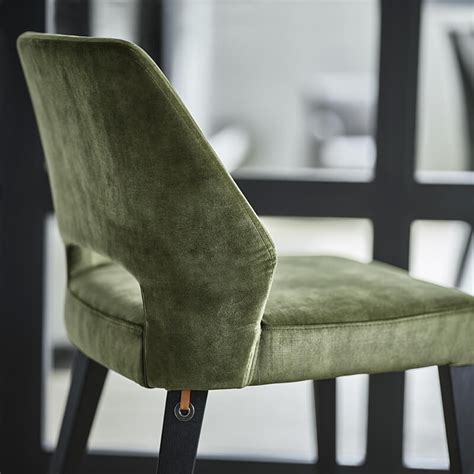 Chaise ajourée en tissu et pieds bois style moderne  Lena Mobitec®  4