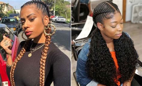 This very unique style will have her standing out and feeling confident. 23 Stylish Ways to Wear 2 Feed in Braids | Page 2 of 2 ...