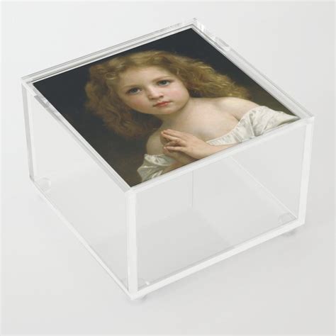 William Adolphe Bouguereau Little Girl 1878 Acrylic Box By Vintage