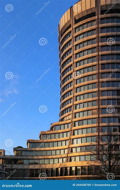 The Modern Round Office Tower Of Bank For International Settlements Bis