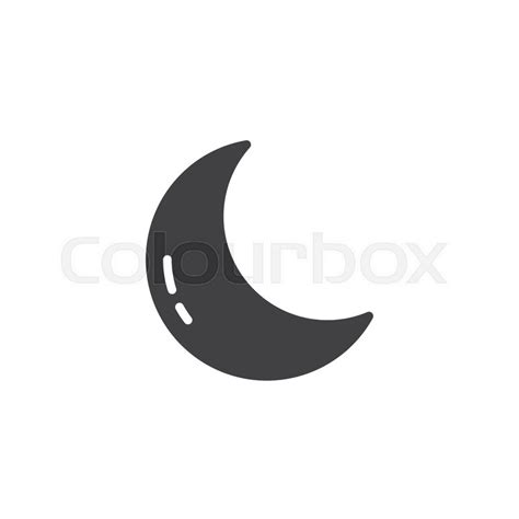 Crescent Moon Vector Icon Filled Flat Stock Vector Colourbox