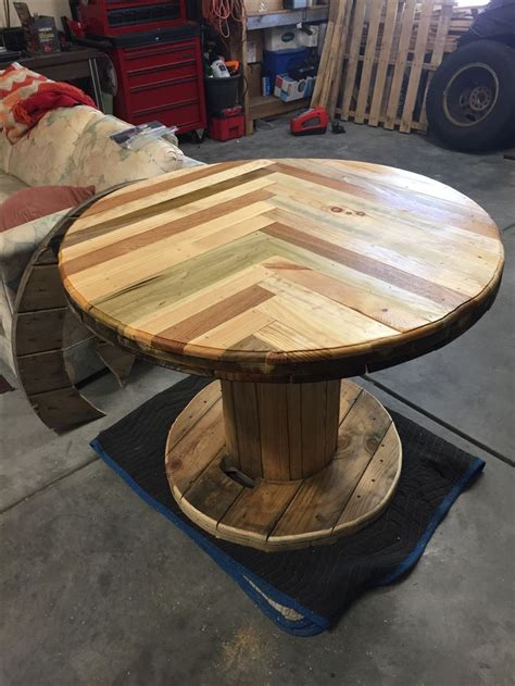 Turned An Old Wire Spool Into A Rustic Kitchen Table Rustic Kitchen