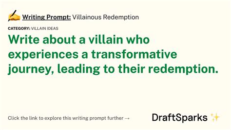 Writing Prompt: Villainous Redemption • DraftSparks