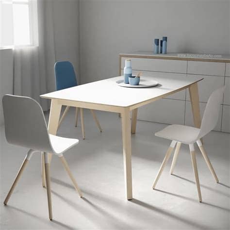 Cocina moderna con puertas blancas. Precio mesa cocina cristal extensible moderna redonda | tu ...
