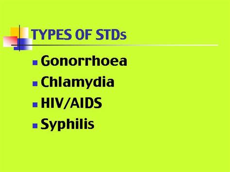 Types Of Stds
