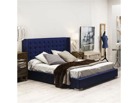 Tete de lit velour gris bleu. Lit adulte cadre de lit + tête de lit 180*200 bleu roi ...