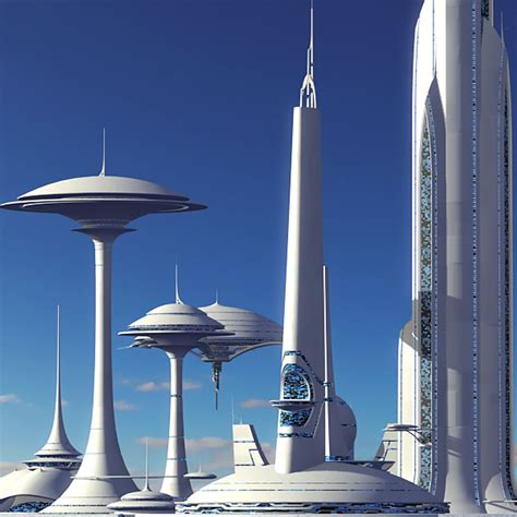 Futuristic Sci Fi Buildings D Max