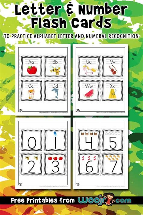 Now, to save flashcards in printable form, go to its file menu > discovery flashcards set > print current set option. Letter and Number Flash Cards | Woo! Jr. Kids Activities ...