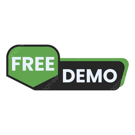 Gambar Clipart Label Butang Demo Percuma Vektor Percuma Demo Logo