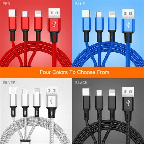 3 In 1 Fast Usb Charging Cable Universal Multi Function Cell Phone