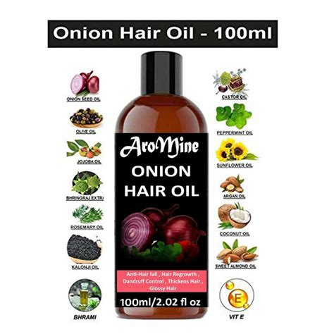 Aromine Premium Onion Hair Oil For Hair Growth No Mineral Oil No