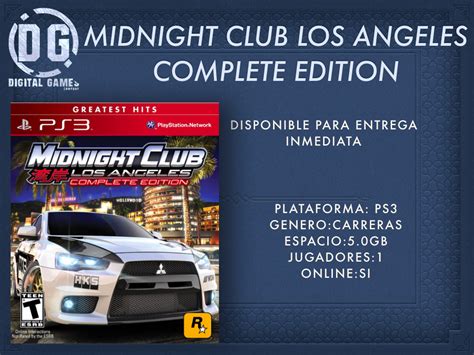 Midnight Club Los Angeles Complete Edition 11900 En Mercado Libre