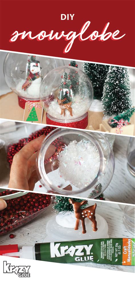 Diy Snow Globe For Christmas With Krazy Glue Christmas Crafts Diy