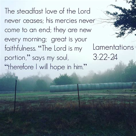 Lamentations 322 24 The Steadfast Love Of The Lord Never Ceases His