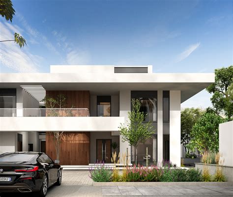 Sw White Modern Villa In Qatar On Behance