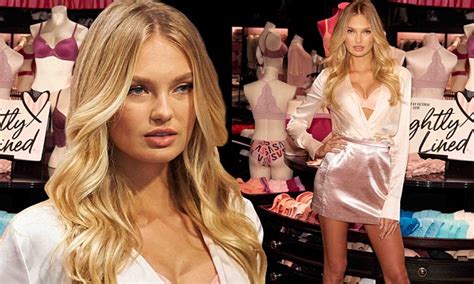 Romee Strijd Flaunts Her Famous Cleavage And Long Legs At Victorias