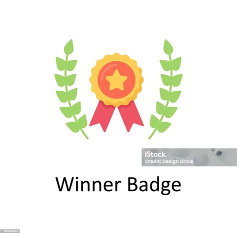 Ilustración De Icono Plano Vectorial Winner Badge Para Web Aislado