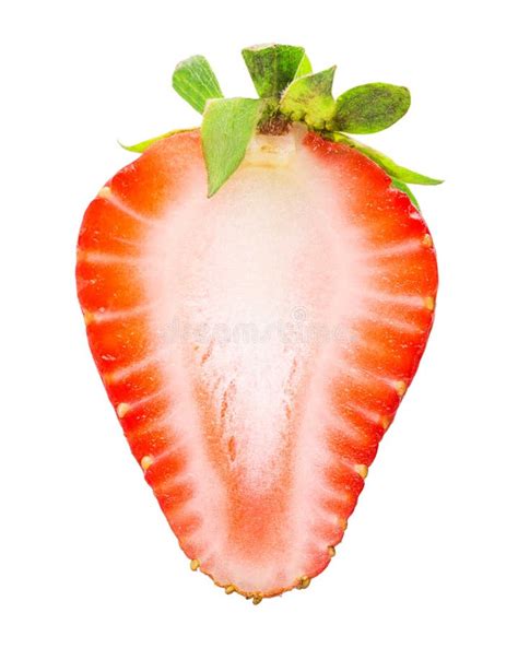 Two And One Sliced Isolated Strawberries Stock Photo Image Of Objects