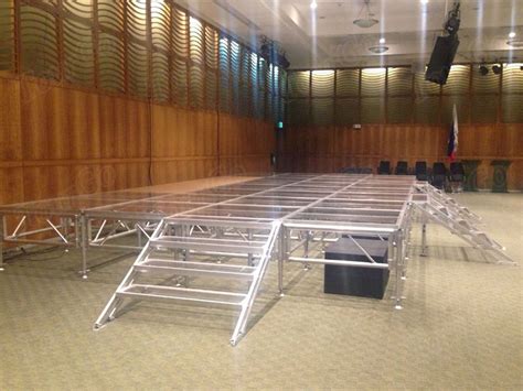 High Quality Fashion Show Glass Aluminum Stage Rental With Mobile Stage