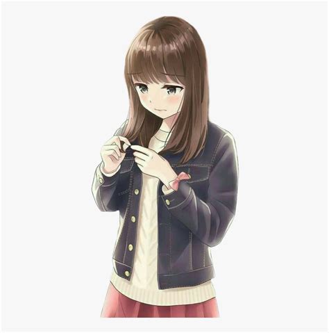 Brown Hair Black Jacket Anime Girl Anime Wallpaper Hd