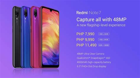 To buy a mobile phone, you need to pay attention to cpu type, memory capacity, memory, screen size, camera, battery capacity, etc., and choose the highest configuration for the demand point you are most concerned about at the same price. Redmi Note 7 with 48MP camera launched at P7,990 price ...