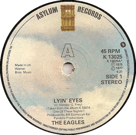 The Eagles Lyin Eyes 1977 Vinyl Discogs