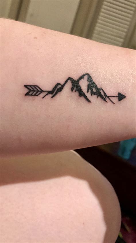 You can see arrow tattoo design on forearms. My tattoo from Gold Dust Tattoo in Dallas #mountains # ...