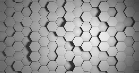White Hexagonal Hi Tech Background Loop Stock Footage Video 100