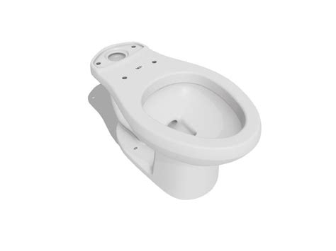 American Standard Colony White Elongated Standard Height Toilet Bowl 12