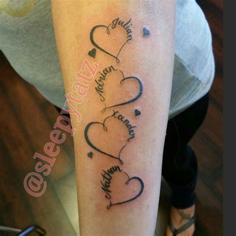 Tattoos For Childrens Names Name Tattoos For Moms Tattoos With Kids