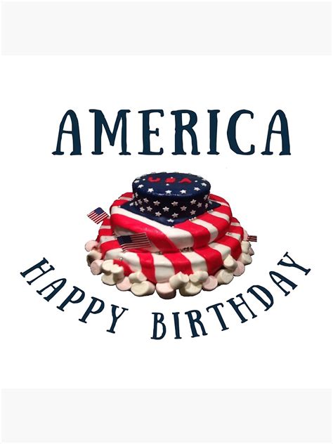 Happy Birthday America Poster For Sale By Nabilakram Redbubble