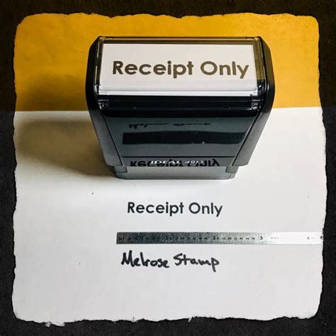 Receipt Only Rubber Stamp For Office Use Self Inking Melrose Stamp