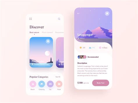Travel Mobile App - Part 2 | Mobile app design inspiration, App interface design, App design