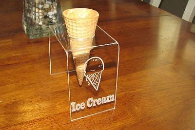 Engraved Acrylic Single Ice Cream Cone Holder Tray Display Stand Rack Wedding EBay
