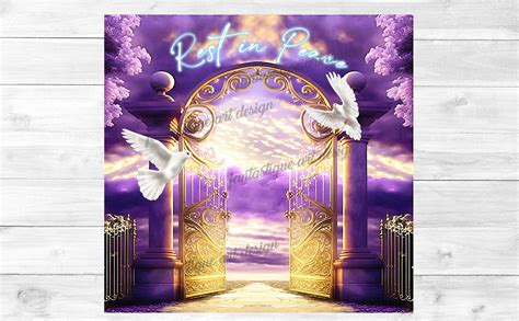 Purple In Loving Memory PNG Gold Heavens Gate Memorial Etsy Canada